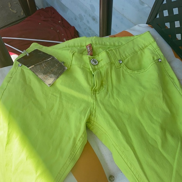 TRUE ROCK Jeans True Rock Skinny Leg Neon Green Jeans New Poshmark